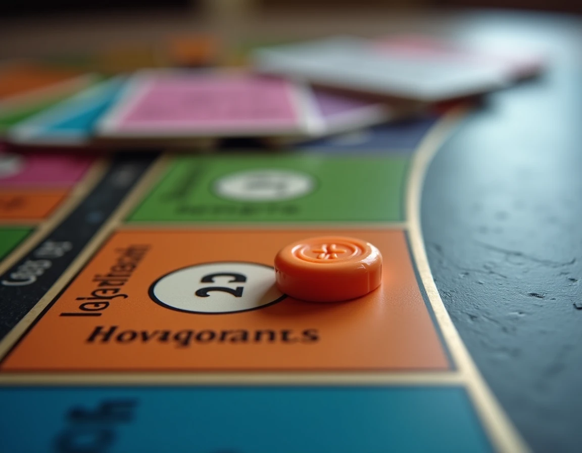 Gros plan sur les cases colorées et les zones spéciales du plateau de Trivial Pursuit