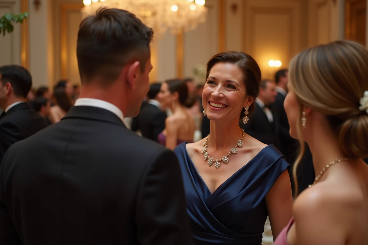 Femme élégante en robe de soirée lors d'un gala