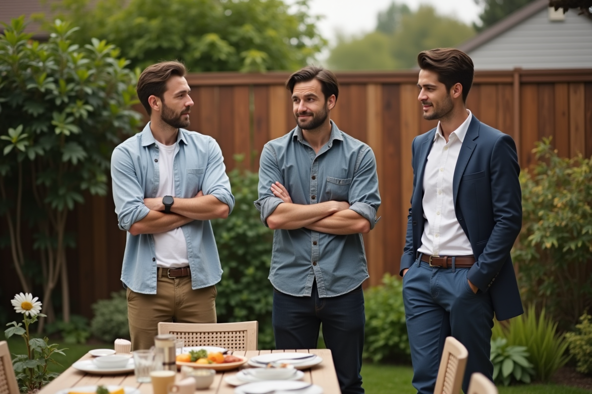 Freres et soeur lors d